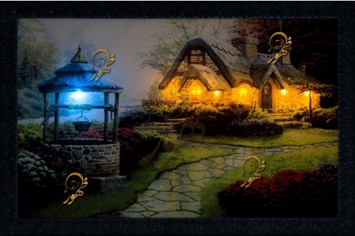 عکس از نمای روشن تابلو چراغ دار منظره چاه کد 1031