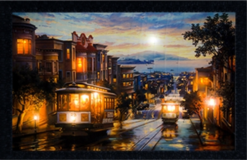 تابلو چراغ دار با عکس قطار سانفرانسیسکو