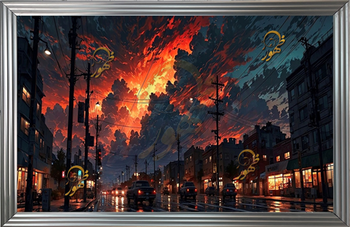 عکس دکور کد و تابلو شب خواب  کد 9064